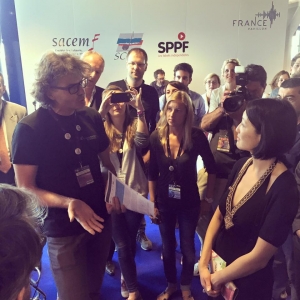 Stéphane Dufosse et Fleur Pellerin au Midem