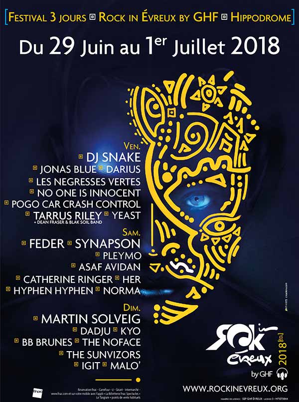 Affiche Rock in Evreux 2018